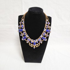 Collana in zirconi e lapislazzuli e metallo dorato