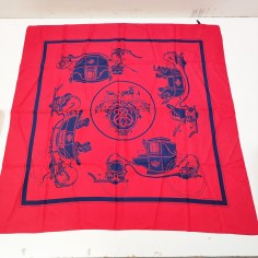Foulard Hermes 100% seta 87x87 cm colore rosso 2