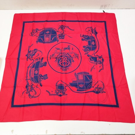 Foulard Hermes 100% seta 87x87 cm colore rosso