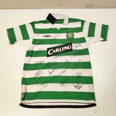 Maglia calcio Soccer Jersey Celtic 2004-2005 con autografi originali
