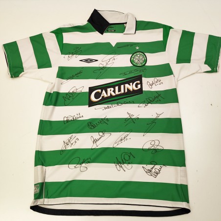 Maglia calcio Soccer Jersey Celtic 2004-2005 con autografi originali