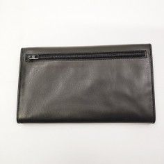 Portafoglio Dupont in pelle nera nuovo 18x10 cm 2