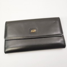 Portafoglio uomo Dupont in pelle nera 18x10 cm nuovo