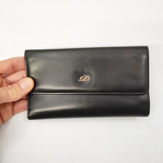 Portafoglio uomo Dupont in pelle nera 18x10 cm nuovo 2