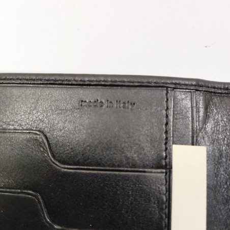 Portafoglio porta carte di credito in pelle nera Dupont 18x8 cm