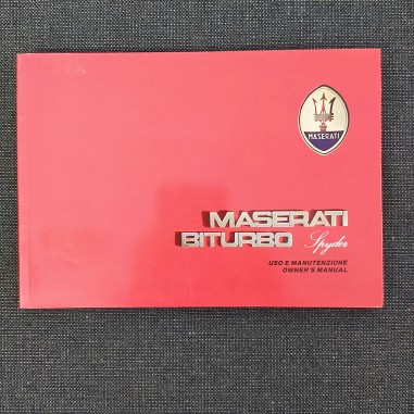 Maserati Biturbo Spyder Libretto uso manutenzione nuovo 1985