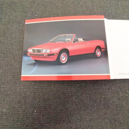 Maserati Biturbo Spyder Libretto uso manutenzione nuovo 1985