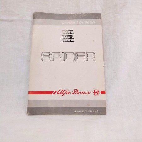 Product bulletin modelli Spider Alfa Romeo 1990 buono
