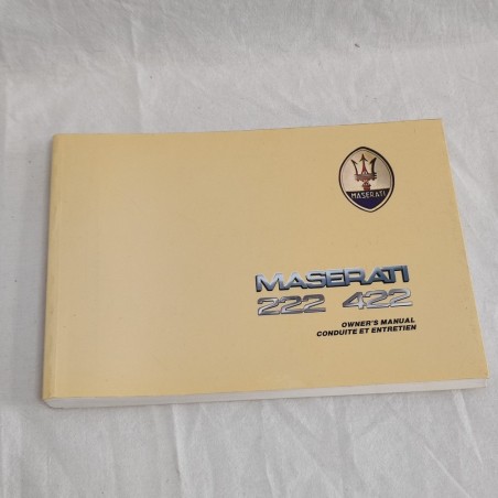 Maserati 222 422 Owner's Manual Conduite et entretien Libretto uso manutenzione