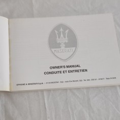 Maserati 222 422 Owner's Manual Conduite et entretien Libretto uso manutenzione 2