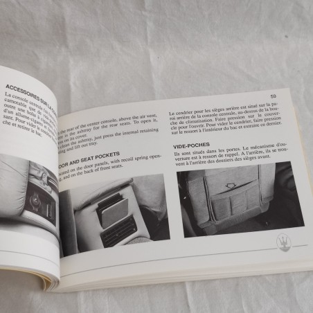 Maserati 222 422 Owner's Manual Conduite et entretien Libretto uso manutenzione