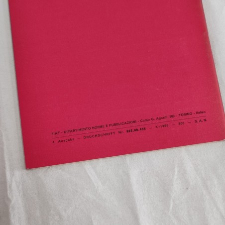 Fiat 1500 cabriolet Betriebsanleitung 4° ausgabe 1965 ottimo