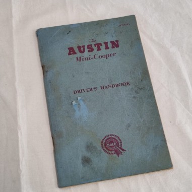 Austin Mini Cooper Driver's Handbook inglese, 1961 macchie di ruggine