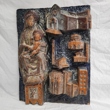Angelo BIANCINI altorilievo ceramica Le Chiese di Ravenna