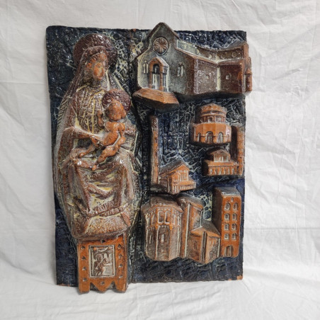 Angelo BIANCINI altorilievo ceramica Le Chiese di Ravenna