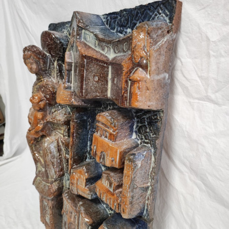 Angelo BIANCINI altorilievo ceramica Le Chiese di Ravenna