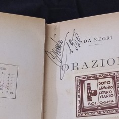 Ada Negri, libro ORAZIONI - DLF Bologna dedica autografa dell'autrice 2
