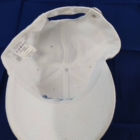 Carlos CHECA autografo originale su cappellino bianco EcoSteps