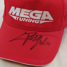 Emerson FITTIPALDI autografo originale su cappellino sponsor MEGA Tuning 2