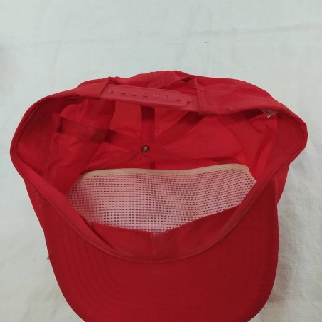 Alain PROST autografo originale su cappellino rosso sponsor Marlboro