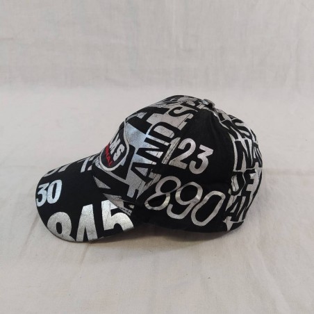 Max BIAGI autografo originale su cappellino nero e argento sponsor RAMS