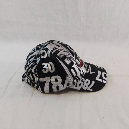 Max BIAGI autografo originale su cappellino nero e argento sponsor RAMS