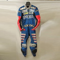 Tuta motociclismo pilota Gianluigi SCALVINI firmata in originale