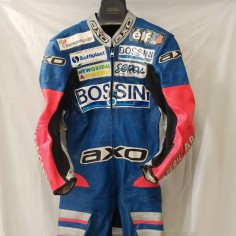 Tuta motociclismo pilota Gianluigi SCALVINI firmata in originale 2