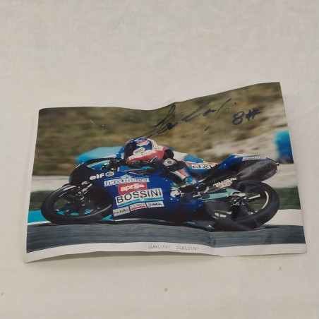 Tuta motociclismo pilota Gianluigi SCALVINI firmata in originale