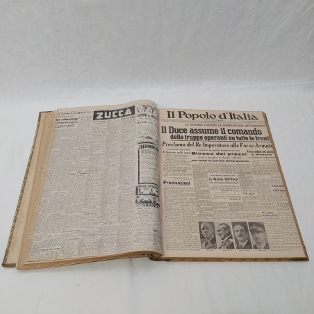 Raccolta di quotidiani dal 1937 al 1947 rilegata