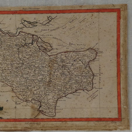 Cartina del KENT anno 1779 realizzata a VENEZIA Antonio Zatta