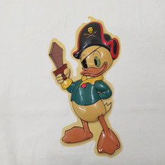 Paperino pirata forma stampata in acetato a rilievo h 42 cm