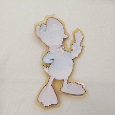 Paperino pirata forma stampata in acetato a rilievo h 42 cm 2