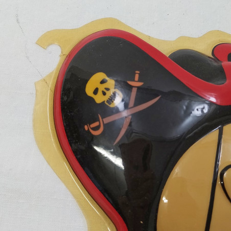 Paperino pirata forma stampata in acetato a rilievo h 42 cm