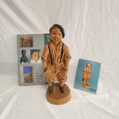 Scultura in legno di tiglio Otello Turci "E Burdel" h 35 cm
