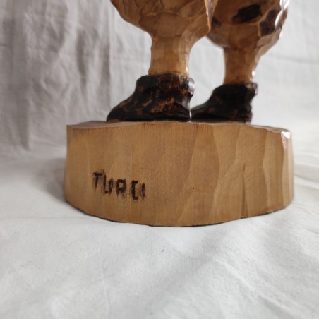 Scultura in legno di tiglio Otello Turci "E Burdel" h 35 cm