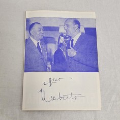 Opuscolo propagandistico PDIUM 1968 Umberto II con firma stampata
