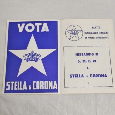 Opuscolo propagandistico PDIUM 1968 Umberto II con firma stampata 2