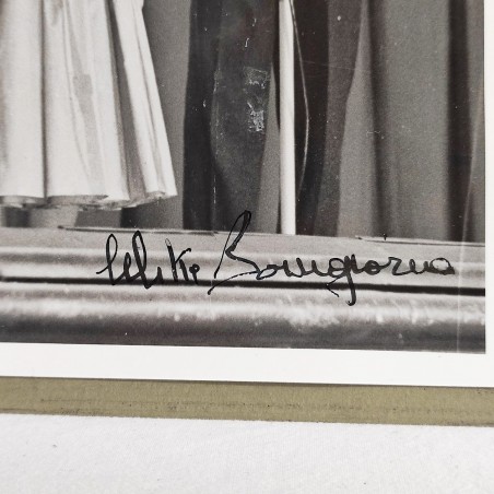 Fotografia originale con autografo originale Mike Bongiorno 128x175 mm