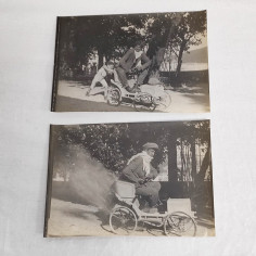 Coppia fotografie primo 900 con auto giocattolo