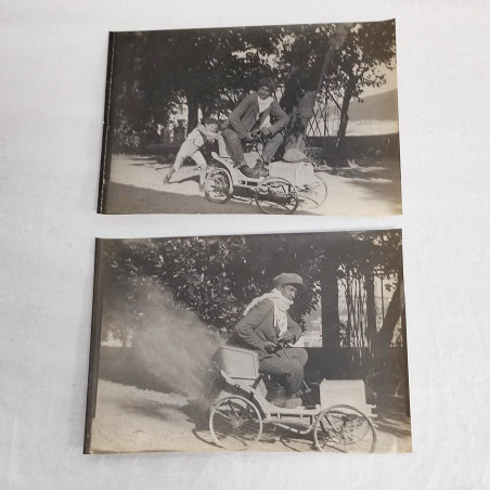 Coppia fotografie primo 900 con auto giocattolo