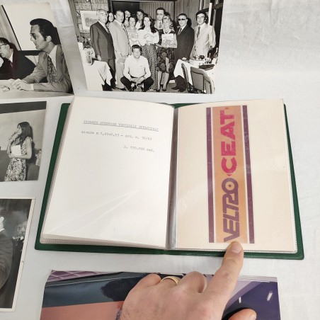 Blocco fotografie VELTRO e listino materiale pubblicitario CEAT anni 70