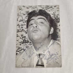 GINO BRAMIERI cartolina promozionale con autografo e dedica in originale