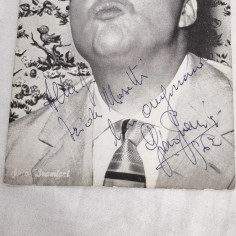 GINO BRAMIERI cartolina promozionale con autografo e dedica in originale 2
