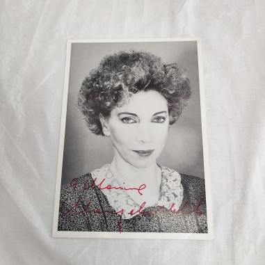 Mariangela MELATO fotografia con autografo in originale a pennarello rosso