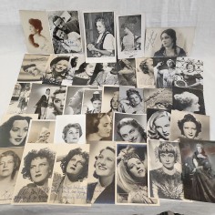 Lotto di 72 fotografie di attrici anni 20/40 con autografo originale 2