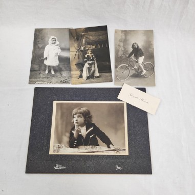 Lotto di 4 fotografie di Giorgetto Slanovitz da bambino, periodo anni 20/30