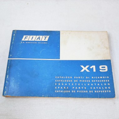 Fiat X19 catalogo parti di ricambio 1° ed. 1975 ottimo