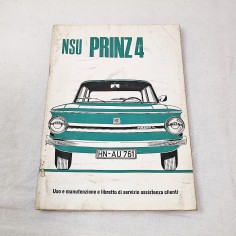 NSU Prinz 4 Libretto uso manutenzione vistosa umidità e ondulazioni