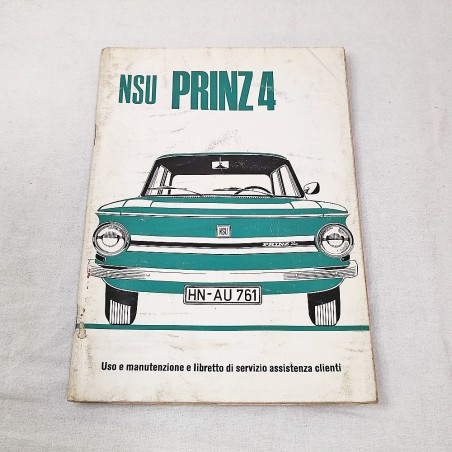 NSU Prinz 4 Libretto uso manutenzione vistosa umidità e ondulazioni